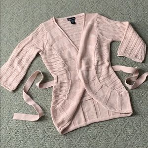 Ballet pink wrap sweater